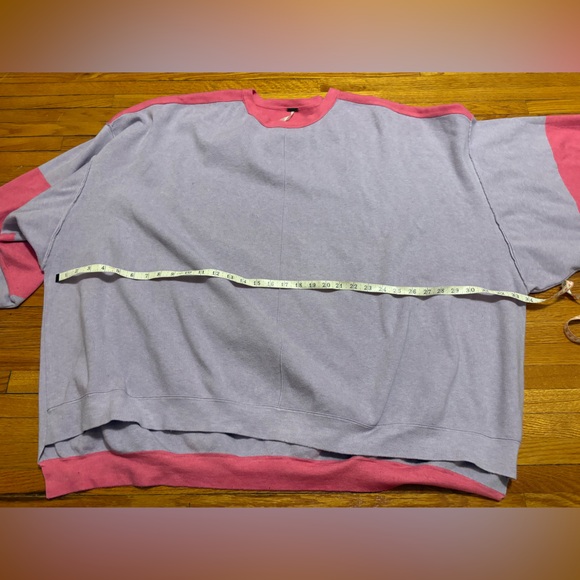 Free People Lavender and Pink Colorblock Pullover Sweatshirt - Picture 11 of 12